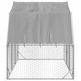 Chicken Run with Roof 2.5x2x2.25 m Galvanised Steel