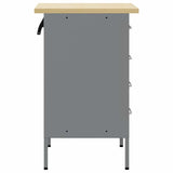 Work Bench with Drawer Black and Grey 50 x 55 x 85 cm - Rear View
