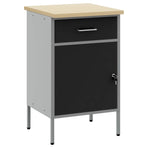 Work Bench with Drawer with Lock Black and Grey 50 x 55 x 85 cm