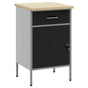 Work Bench with Drawer with Lock Black and Grey 50 x 55 x 85 cm