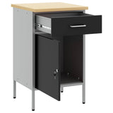 Work Bench with Drawer with Lock Black and Grey 50 x 55 x 85 cm