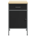 Work Bench with Drawer with Lock Black and Grey 50 x 55 x 85 cm