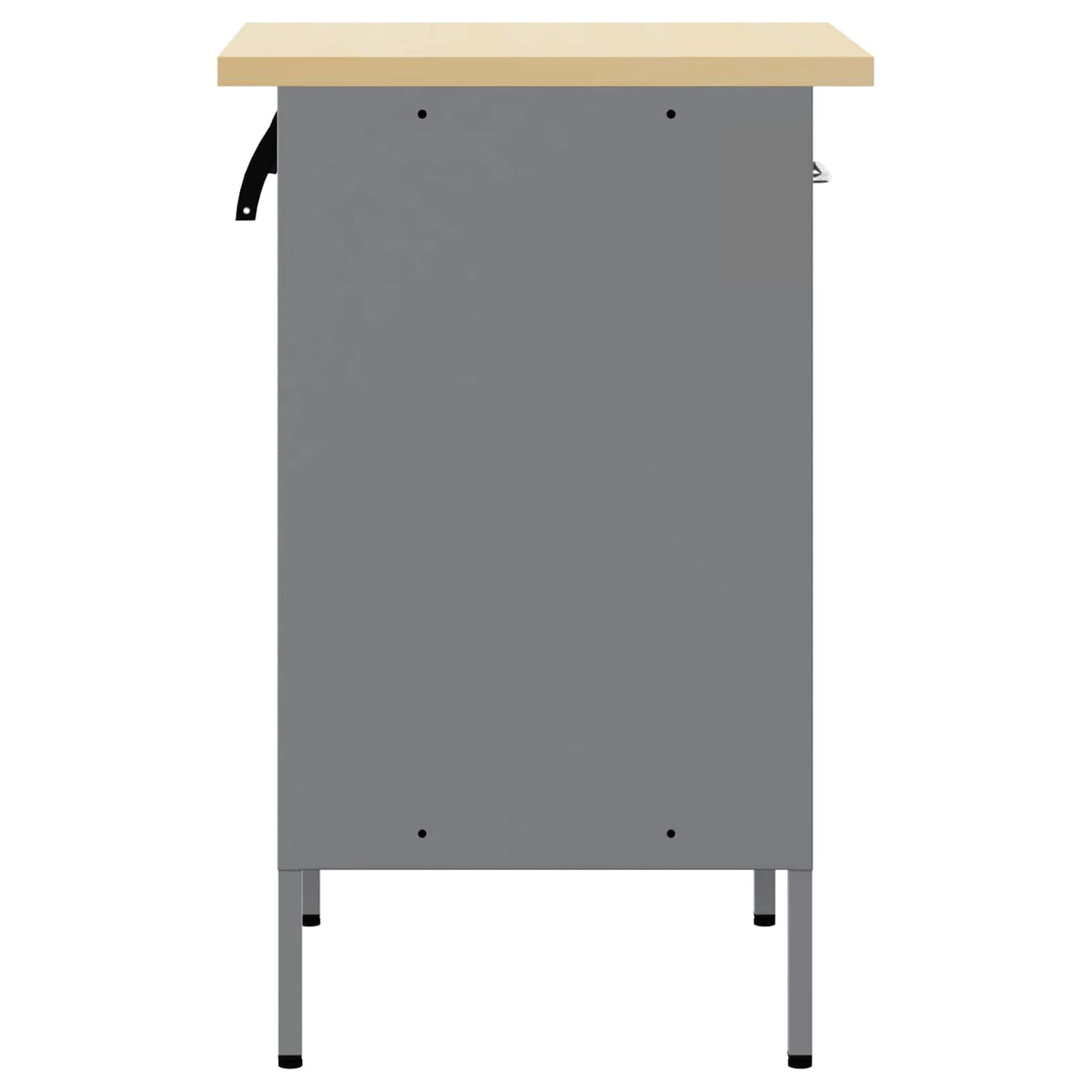 Work Bench with Drawer with Lock Black and Grey 50 x 55 x 85 cm