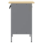 Work Bench with Drawer with Lock Black and Grey 50 x 55 x 85 cm