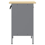 Work Bench with Drawer with Lock Red and Grey 50 x 55 x 85 cm - Top-Down View