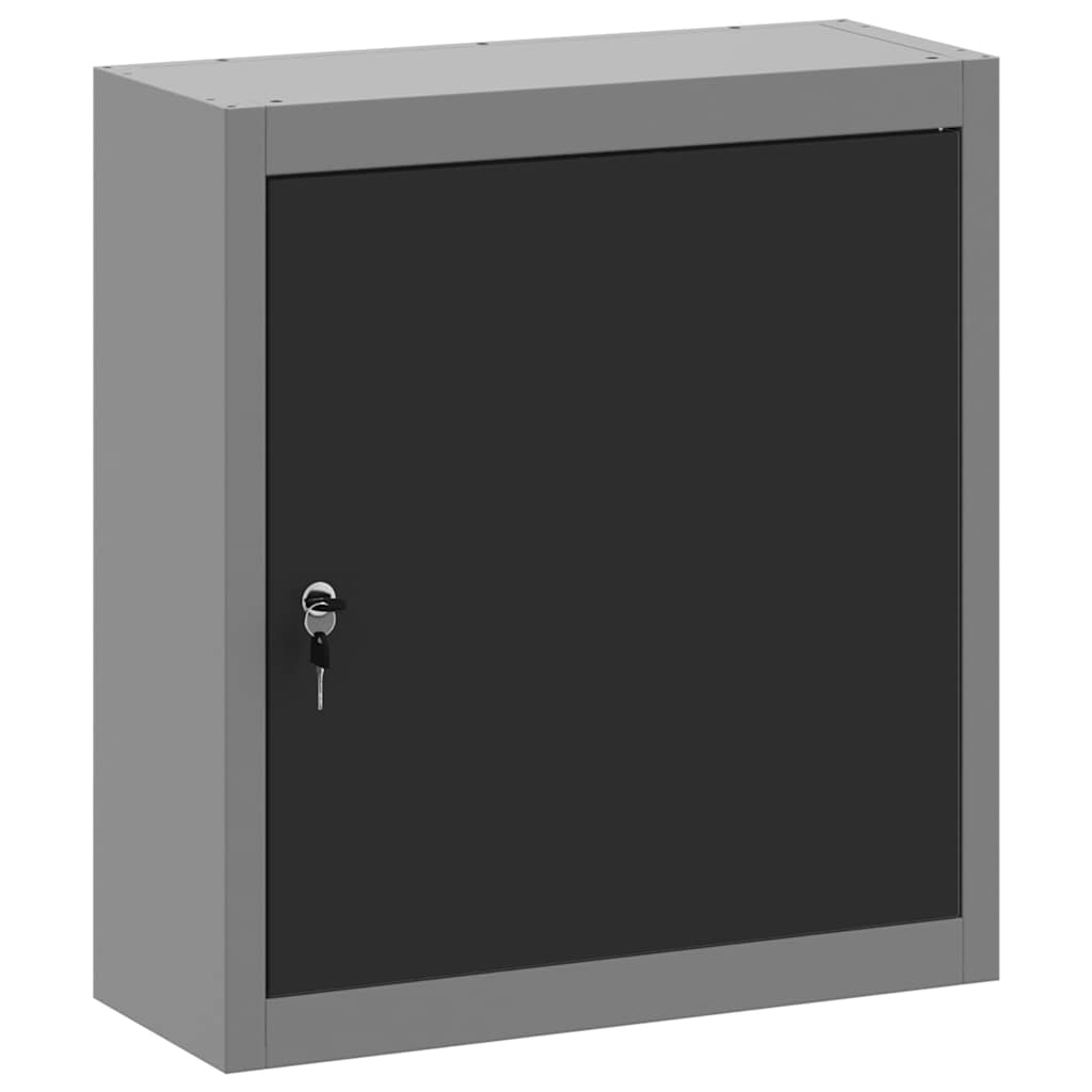 Tool Cabinet with Shelf Black and Grey 50 x 20 x 55 cm Steel
