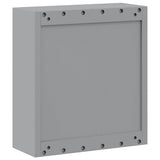 Tool Cabinet with Shelf Black and Grey 50 x 20 x 55 cm Steel - Rear View