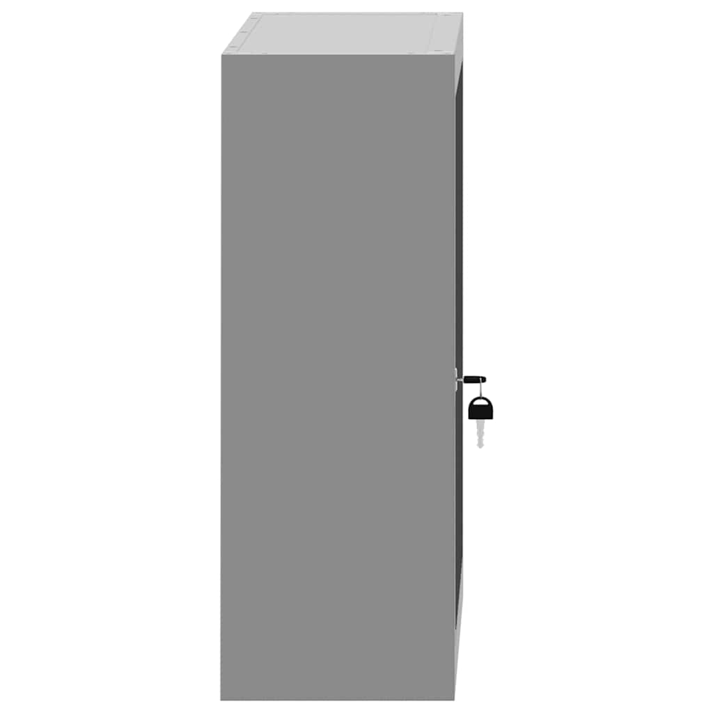 Tool Cabinet with Shelf Black and Grey 50 x 20 x 55 cm Steel