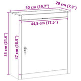 Tool Cabinet with Shelf Black and Grey 50 x 20 x 55 cm Steel - Extra Image