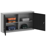 Tool Cabinet with Shelf Black and Grey 100 x 20 x 55 cm Steel