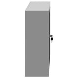Tool Cabinet with Shelf Black and Grey 100 x 20 x 55 cm Steel - Low Angle