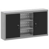 Tool Cabinet with Shelf Black and Grey 100 x 20 x 55 cm Steel