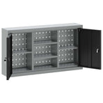 Tool Cabinet with Shelf Black and Grey 100 x 20 x 55 cm Steel