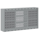 Tool Cabinet with Shelf Black and Grey 100 x 20 x 55 cm Steel - Rear View