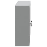 Tool Cabinet with Shelf Black and Grey 100 x 20 x 55 cm Steel - Low Angle