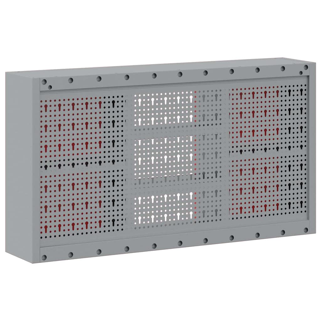 Tool Cabinet with Shelf Red and Grey 100 x 20 x 55 cm Steel