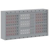 Tool Cabinet with Shelf Red and Grey 100 x 20 x 55 cm Steel - Low Angle