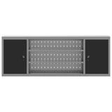 Tool Cabinet with Shelf Black and Grey 150 x 20 x 55 cm Steel
