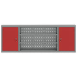 Tool Cabinet with Shelf Red and Grey 150 x 20 x 55 cm Steel