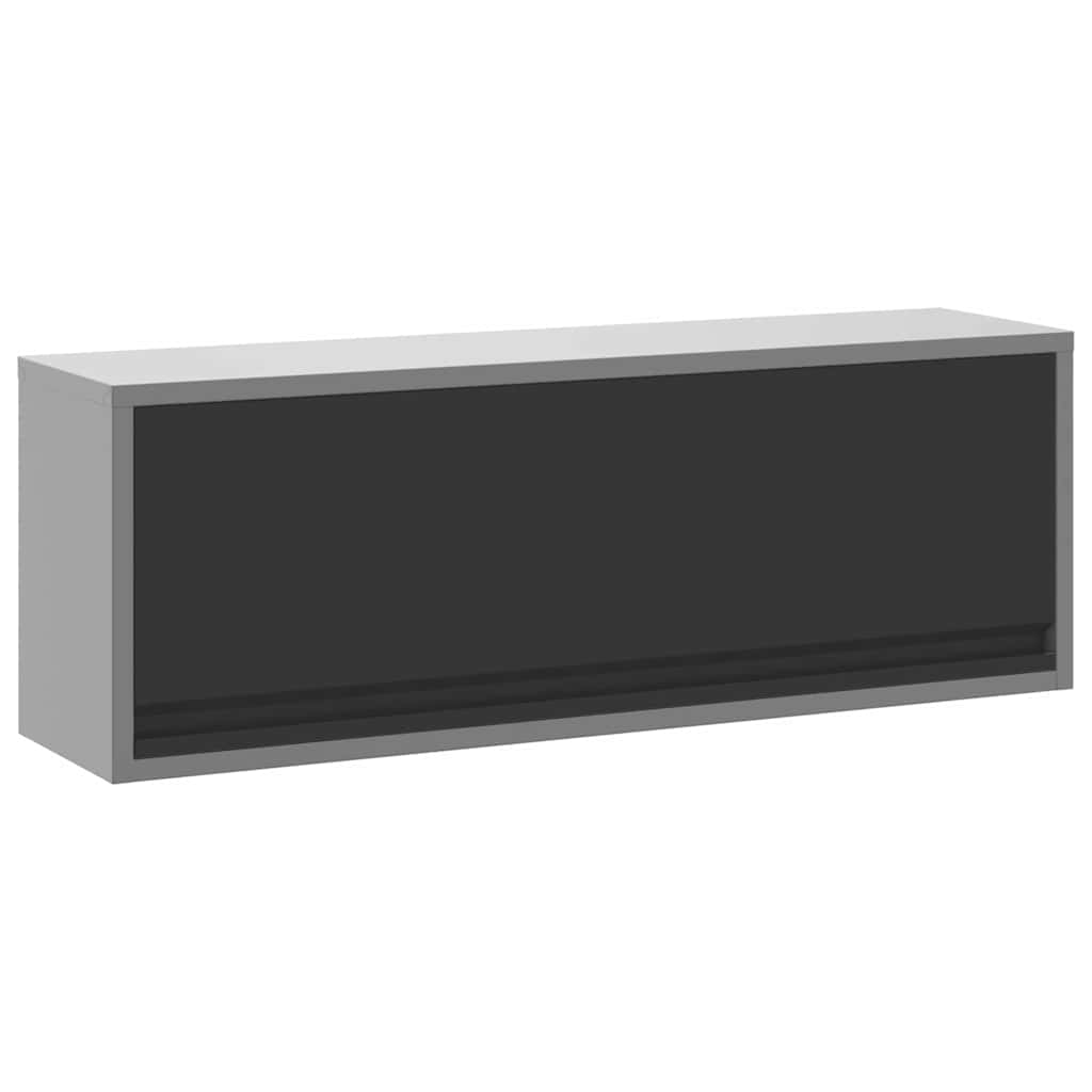 Tool Cabinet with Storage Black and Grey 100 x 25 x 35 cm Steel