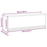 Tool Cabinet with Storage Black and Grey 100 x 25 x 35 cm Steel - Extra Image