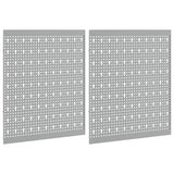 Tool Wall Panel 2 pcs Grey 100 x 1 x 60 cm Steel