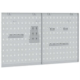 Tool Wall Panel 2 pcs Grey 100 x 1 x 60 cm Steel - 45-Degree Angle