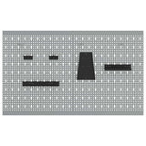 Tool Wall Panel 2 pcs Grey 100 x 1 x 60 cm Steel