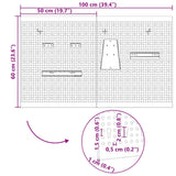 Tool Wall Panel 2 pcs Grey 100 x 1 x 60 cm Steel