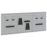 Tool Wall Panel 3 pcs Grey 150 x 1 x 60 cm - Front View