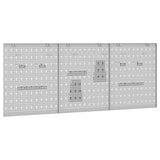 Tool Wall Panel 3 pcs Grey 150 x 1 x 60 cm - Close-Up Angle