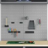 Tool Wall Panel 2 pcs Grey 100 x 1 x 80 cm Steel