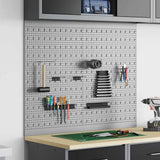 Tool Wall Panel 2 pcs Grey 100 x 1 x 80 cm Steel