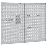 Tool Wall Panel 2 pcs Grey 100 x 1 x 80 cm Steel