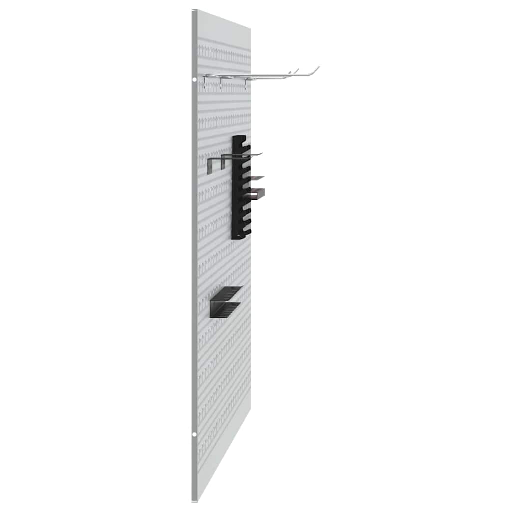 Tool Wall Panel 2 pcs Grey 100 x 1 x 80 cm Steel