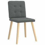 Dining Chairs 2 pcs Dark Grey Fabric - Side View