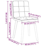 Dining Chairs 2 pcs Dark Grey Fabric