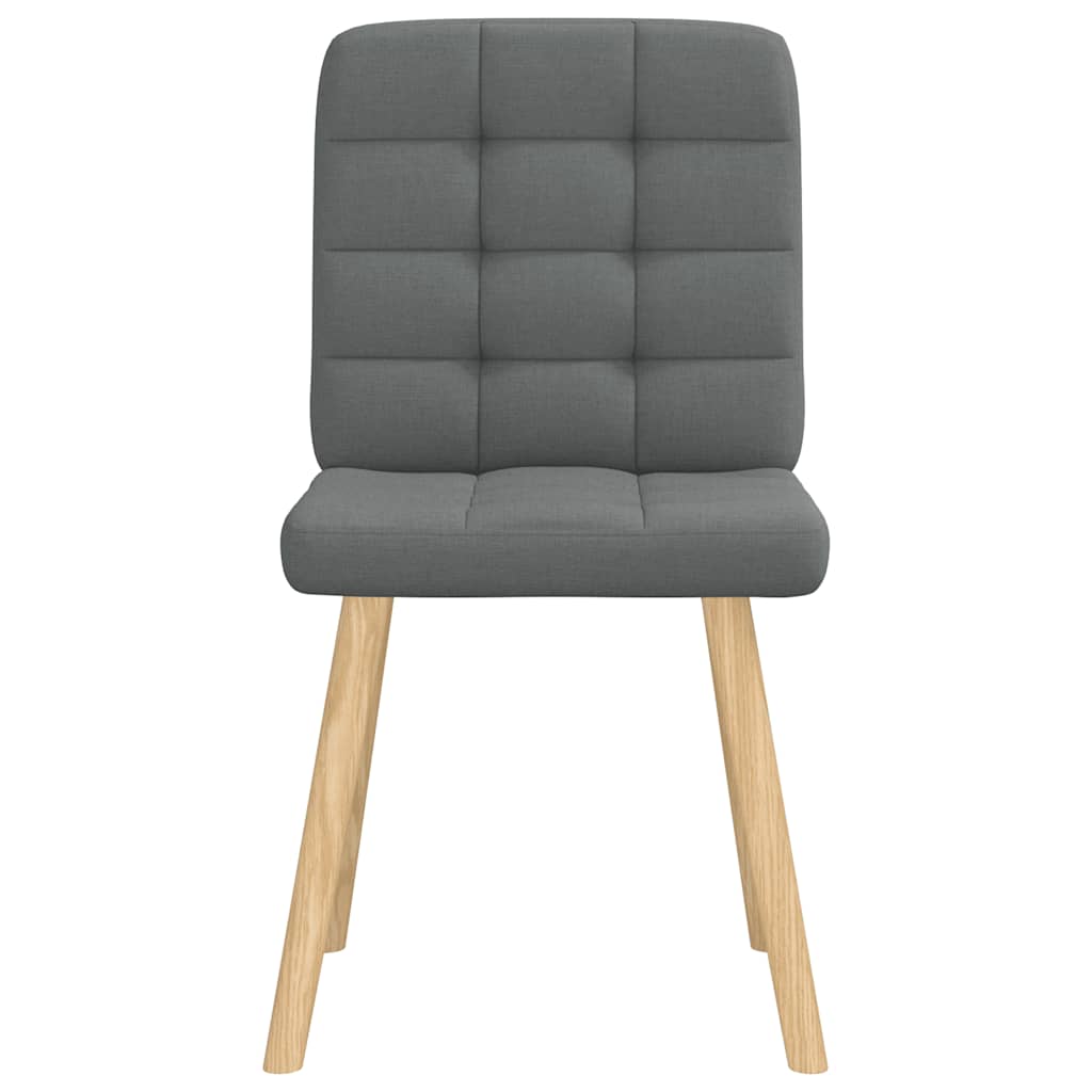 Dining Chairs 2 pcs Dark Grey Fabric
