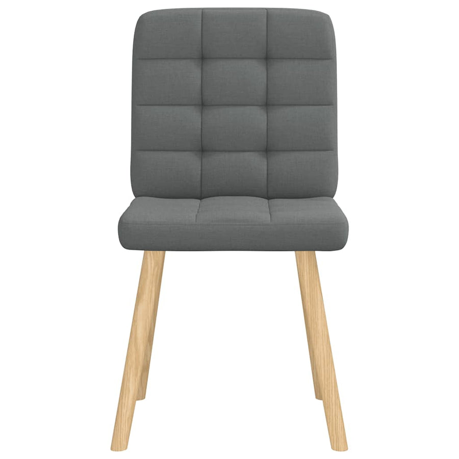 Dining Chairs 2 pcs Dark Grey Fabric