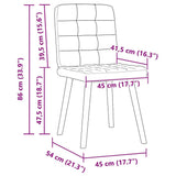 Dining Chairs 2 pcs Dark Grey Fabric