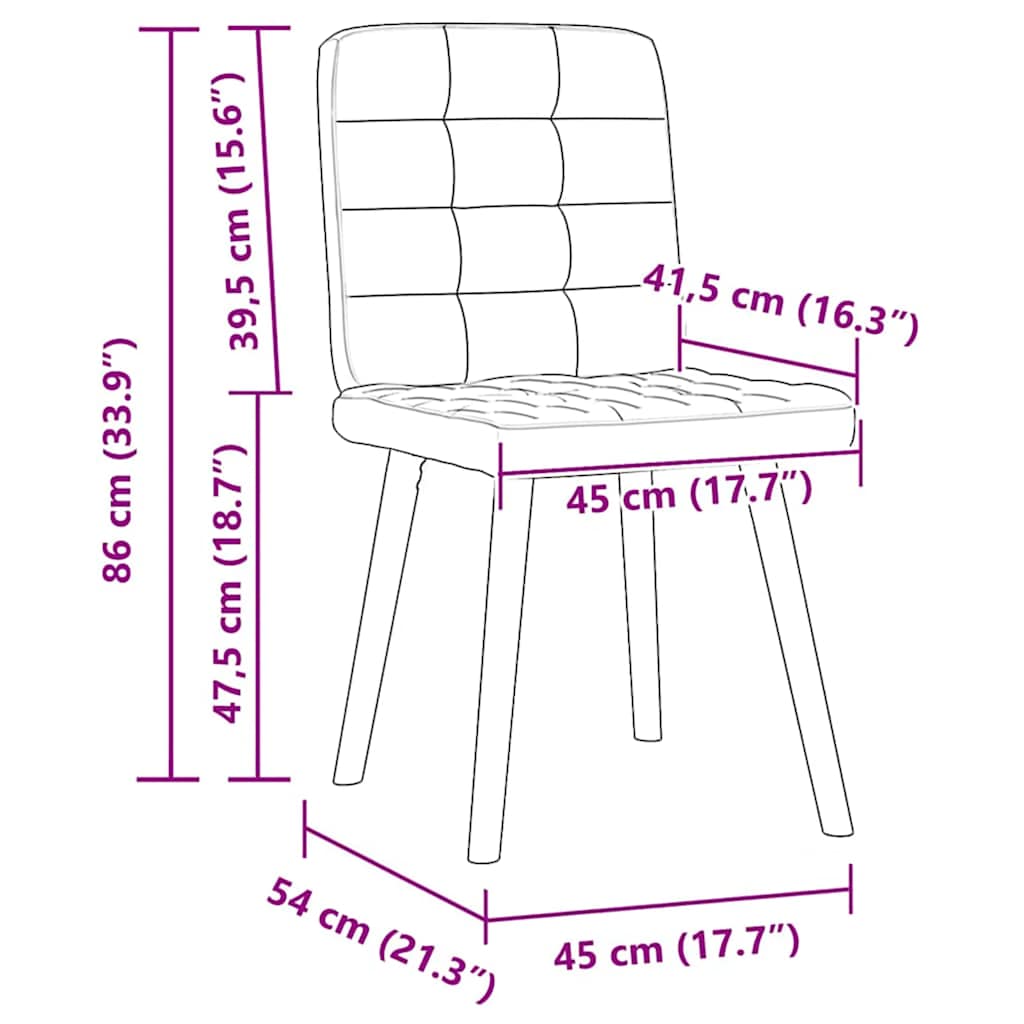 Dining Chairs 2 pcs Dark Grey Fabric