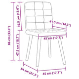 Dining Chairs 2 pcs Dark Grey Fabric - Extra Image