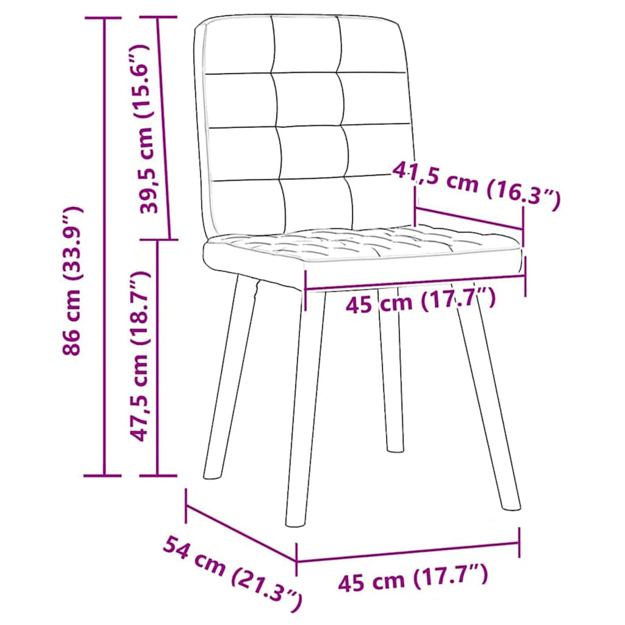 Dining Chairs 2 pcs Dark Grey Fabric