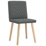 Dining Chairs 2 pcs Dark Grey Fabric - Top-Down View