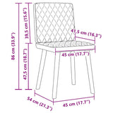 Dining Chairs 2 pcs Dark Grey Fabric - Extra Image