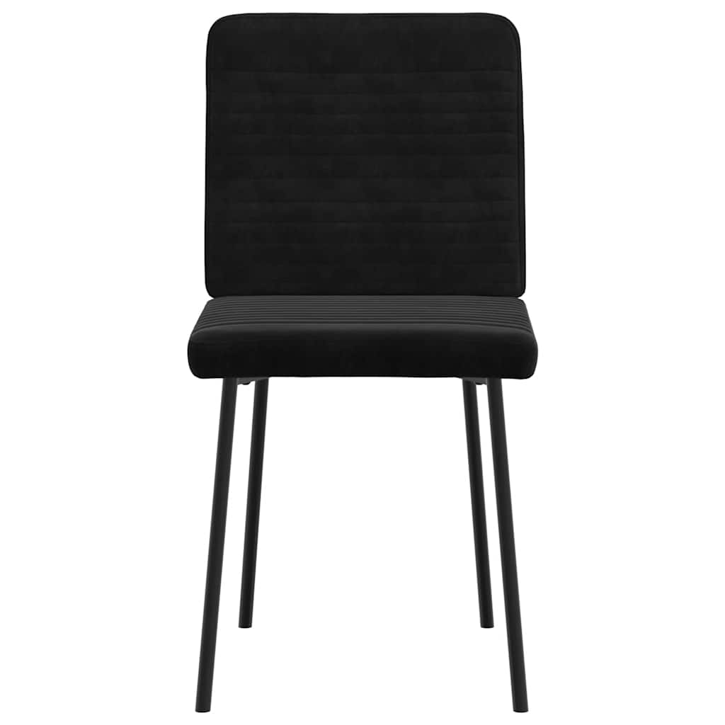 Dining Chairs 2 pcs Black Velvet