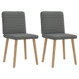Dining Chairs 2 pcs Dark Grey Fabric