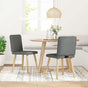 Dining Chairs 2 pcs Dark Grey Fabric