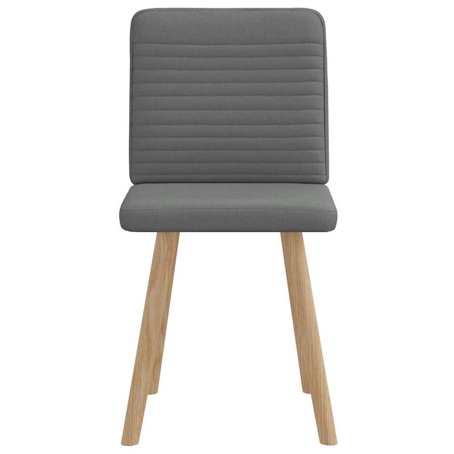 Dining Chairs 2 pcs Dark Grey Fabric
