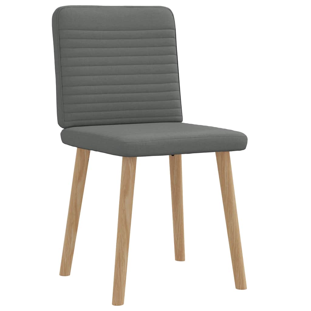 Dining Chairs 2 pcs Dark Grey Fabric
